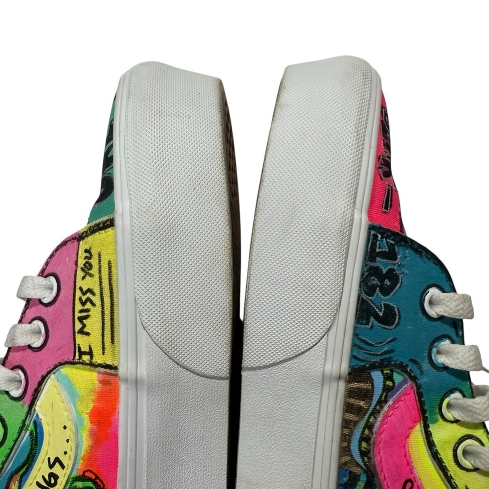Vans Hand Painted Blink-182 Colorful Graphic Women's Sneakers - Picture 7 of 15